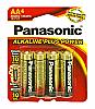 4 - pc. Panasonic AA Alkaline Battery Pack