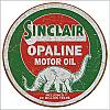 Sinclair Opaline Round Tin Sign