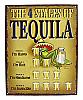 The Four Stages of Tequlia Liqour Metal Tin Sign