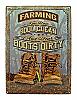 Farming Keep Your Soul Clean and Your Boots Dirty Country Tin Metal Wall Sign