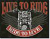 Live To Ride Motorcycle Tin Sign