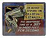 Concealed Carry .357 Magnum Revolver Hand Gun Response Time Tin Metal Wall Sign