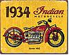1934 Indian Motorcycle Tin Sign